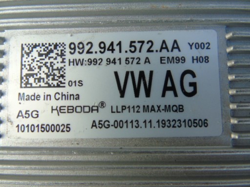 VW AUDI SKODA MODUL BALAST LED 992941572AA Y002 VW AUDI SKODA MODUL BALAST LED 992941572AA Y002