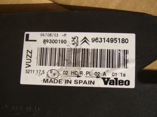 CITROEN XSARA PICASSO 98-02 LAMPA FAR LIJEVA STRANA PREDNJA