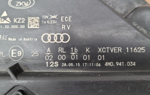 AUDI Q7 15-19 4M0 FAR LAMPA FULL LED 2SZT.