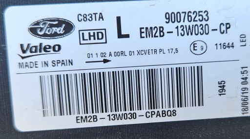 FORD S-MAX MK2 FULL LED LIJEVA STRANA EM2B-13W030-CP FORD S-MAX MK2 FULL LED LIJEVA STRANA EM2B-13W030-CP