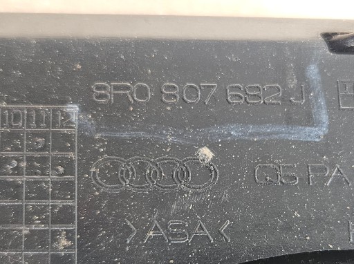 AUDI Q5 REDIZAJN 12-16 MREŽICA BRANIKA DESNA STRANA 8R0807682J