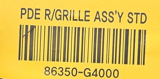 HYUNDAI I30 17-18 MASKA CASCADA NOVO 86351-G4000