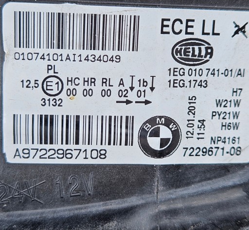 BMW 1 F40 LAMPA FAR LIJEVA STRANA 7229671