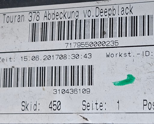 VW TOURAN II 15-24 BRANIK PREDNJA STRANA 5TA807221A-L