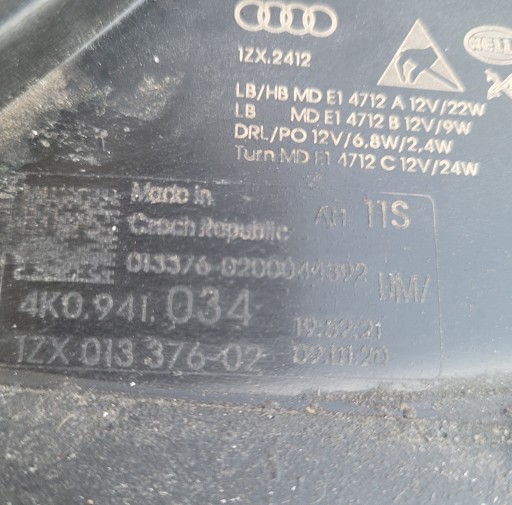 AUDI A6 C8 18-22 LAMPA FAR DESNA STRANA LED 4K0941034