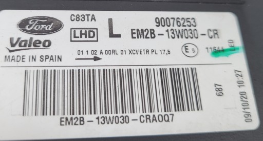 FORD S-MAX GALAXY 15-22 FULL LED LAMPA FAR LIJEVA STRANA