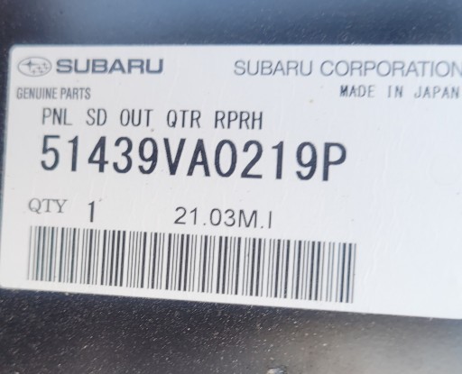 SUBARU LEVORG 14-20 OPLATA BLATOBRAN DESNA STRANA ZADNJI