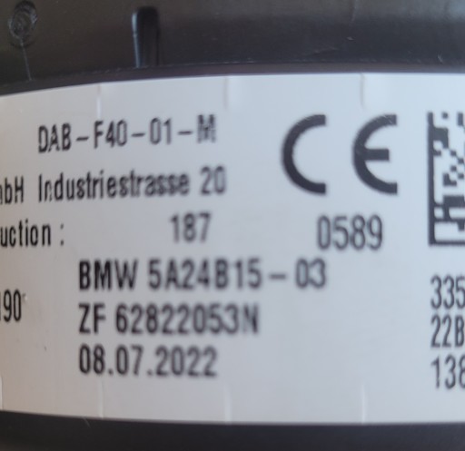 BMW M-PAKET F40 AIRBAG NOSAČ VOZAČA 5A24B15 BMW M-PAKET F40 AIRBAG NOSAČ VOZAČA 5A24B15