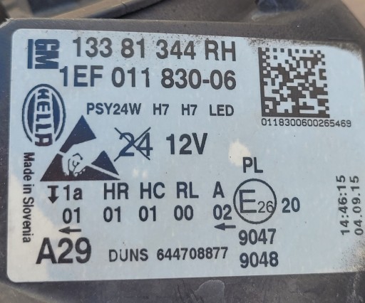 OPEL CORSA E 14-19 LAMPA FAR Z LED DESNA STRANA + LIJEVA