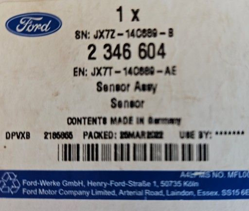 FORD PUMA MK2 FOCUS 18-24 RADAR MODUL SENZOR MARTWEGO POLA JX7T-14C689-AE