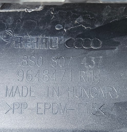 AUDI TTS TT REDIZAJN 18-23 BRANIK PREDNJA STRANA 8S0807437