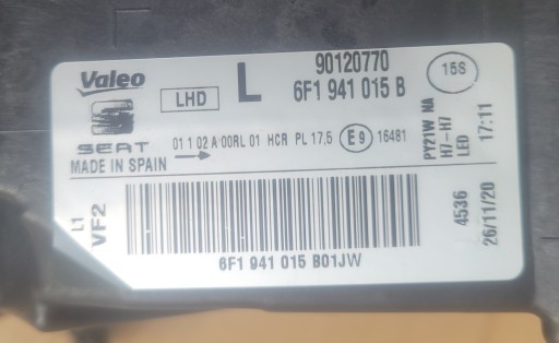 SEAT ARONA 17-22 LAMPA FAR LIJEVA STRANA Z LED 6F1941015B