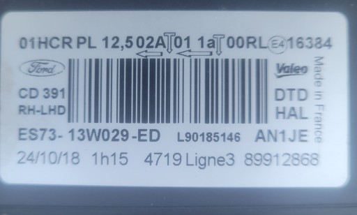 FORD MONDEO MK5 18-22 LAMPA FAR DESNA STRANA ES73-13W029-ED