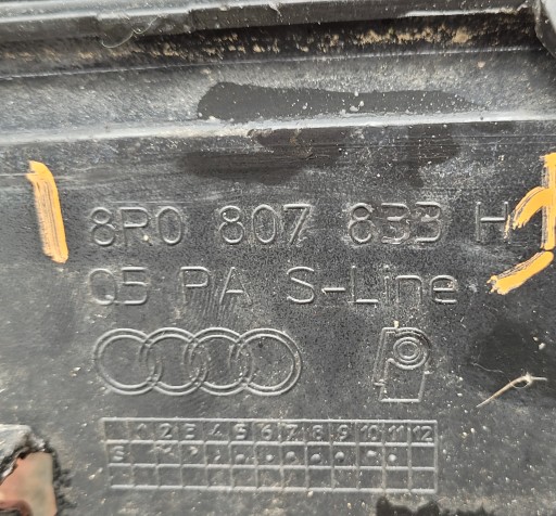 AUDI Q5 S-LINE REDIZAJN 12-16 SPOJLER DIFUZOR BRANIKA