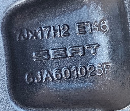 SEAT TOLEDO 4 ALU FELGA 7JX17H2 ET46 6JA601025F