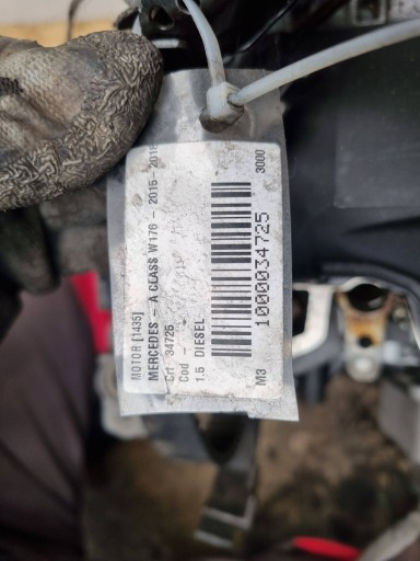 MOTOR K9KF452 MERCEDES W176 W246 CITAN NISSAN RENAULT 1.5 CDI GOLI