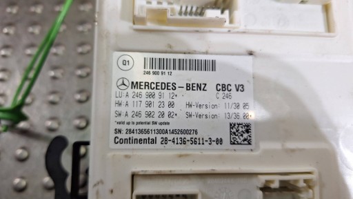 MODUL SAM KOMFORTU A2469009112 MERCEDES W117 CLA W176 W246 W242 W156