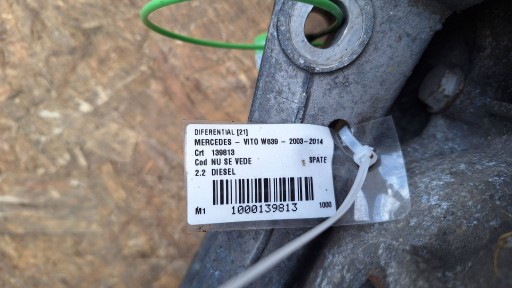 DIFERENCIJAL MOST ZADNJI 38:11 A6393501314 MERCEDES VITO VIANO W639 REDIZAJN 2.2CDI 10-14