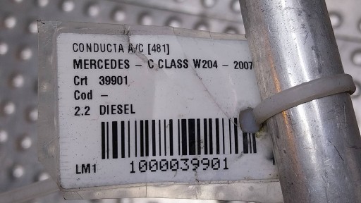 CRIJEVO KLIMATIZACIJE A2048305015 A2048303215 MERCEDES GLK X204 W204 2.2 CD