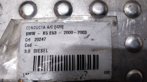 CRIJEVO KLIMATIZACIJE 6939464 BMW X5 E53 3.0D CRIJEVO KLIMATIZACIJE 6939464 BMW X5 E53 3.0D