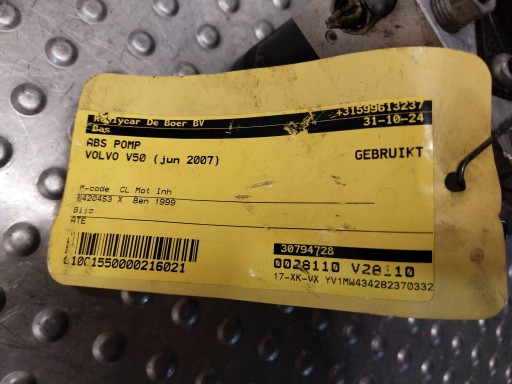 PUMPA MODUL ABS 30794728 30794730AA VOLVO C30 S40 II V50 2WD