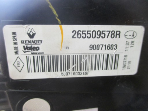 LAMPA FAR DESNA STRANA ILI LIJEVA RENAULT MEGANE IV HATCHBACK (OBIČNI) 15R-