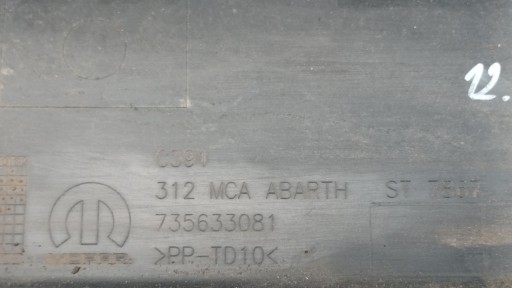 BRANIK ZADNJI FIAT 500 REDIZAJN ABARTH 2015R->