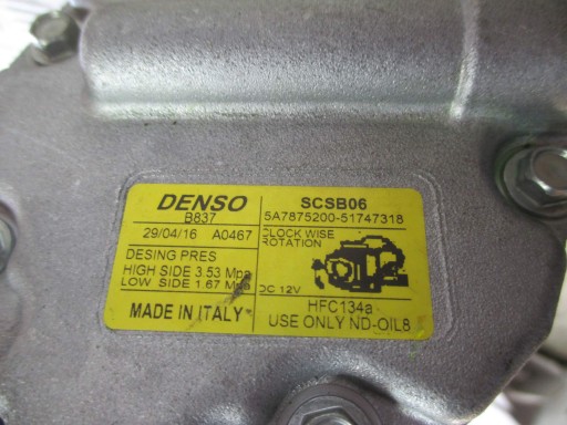 PUMPA KOMPRESOR KLIMATIZACIJE FIAT LANCIA 51747318 PUMPA KOMPRESOR KLIMATIZACIJE FIAT LANCIA 51747318