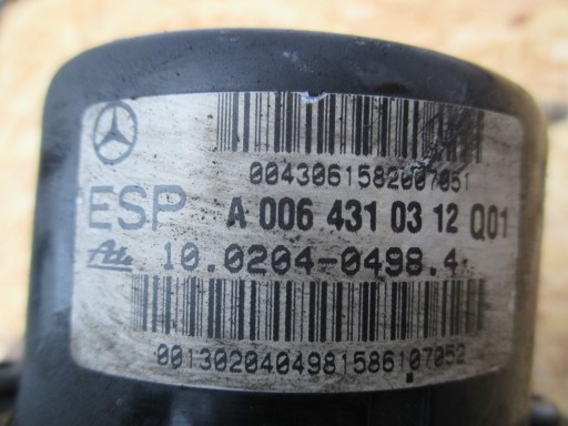 PUMPA ABS MERCEDES SLK W171 04R-> A0365454032 PUMPA ABS MERCEDES SLK W171 04R-> A0365454032