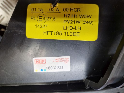 LAMPA FAR LIJEVA STRANA PREDNJA FIAT PUNTO II REDIZAJN 2003R-> ZAMJENSKI DIO