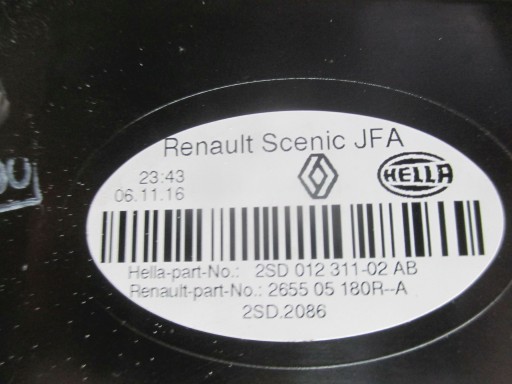 LAMPA FAR ZADNJA DESNA STRANA RENAULT SCENIC IV 2016R-> LAMPA FAR ZADNJA DESNA STRANA RENAULT SCENIC IV 2016R->