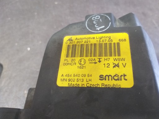 LAMPA FAR PREDNJA STRANA LIJEVA SMART FORFOUR A454 A4545400954 LAMPA FAR PREDNJA STRANA LIJEVA SMART FORFOUR A454 A4545400954