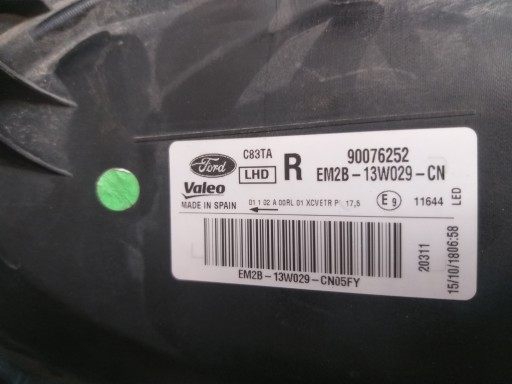 LAMPA FAR PREDNJA STRANA DESNA FORD S MAX GALAXY FULL LED 15-