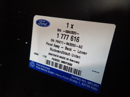 VEZNI LIM ZADNJI FORD B MAX PAV11-R43280-AC