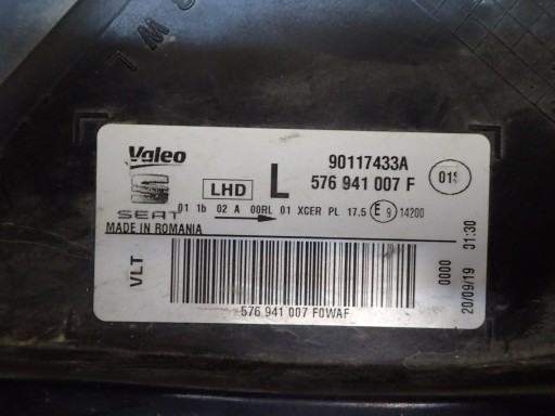 LAMPA FAR PREDNJA STRANA LIJEVA SEAT ATECA FULL LED 576941007F LAMPA FAR PREDNJA STRANA LIJEVA SEAT ATECA FULL LED 576941007F
