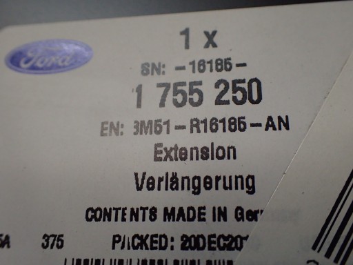 FARTUCH ČETVRTINA FORD C MAX MK2 REDIZAJN BM61-R16185