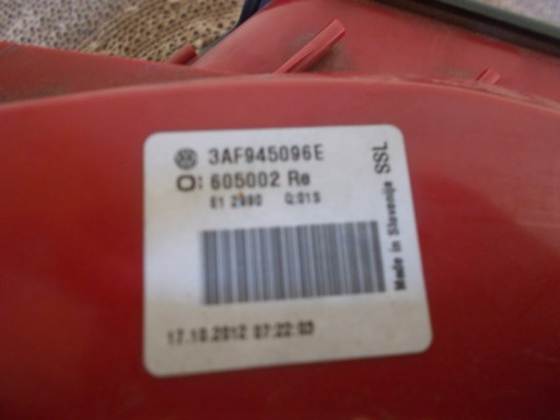 LAMPA FAR ZADNJI DESNA STRANA VW PASSAT B7 KARAVAN 3AF945096E LAMPA FAR ZADNJI DESNA STRANA VW PASSAT B7 KARAVAN 3AF945096E