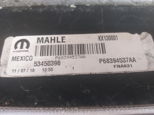 INTERCOOLER JEEP COMPASS II 2 17- P68394537AA