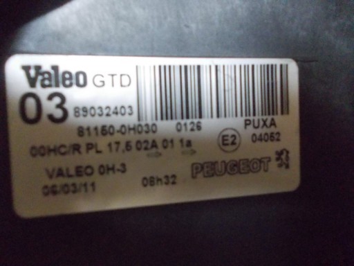 LAMPA FAR PREDNJA STRANA LIJEVA PEUGEOT 107 05-12 LAMPA FAR PREDNJA STRANA LIJEVA PEUGEOT 107 05-12