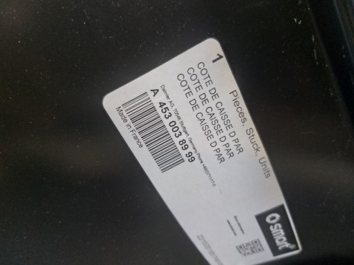 BLATOBRAN ZADNJI DESNA STRANA SMART FORTWO CABRIO A4530038999