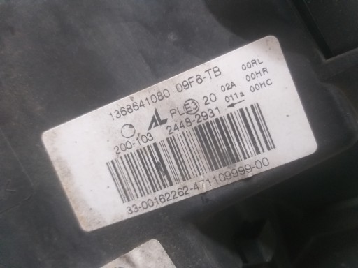 LAMPA FAR PREDNJA STRANA LIJEVA FIAT DUCATO PEUGEOT BOXER JUMPER 06-14 1368641080 LAMPA FAR PREDNJA STRANA LIJEVA FIAT DUCATO PEUGEOT BOXER JUMPER 06-14 1368641080
