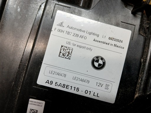 LAMPA FAR PREDNJA STRANA LIJEVA BMW X5 G05 X6 G06 REDIZAJN FULL LED A9 5A8E115-01 LAMPA FAR PREDNJA STRANA LIJEVA BMW X5 G05 X6 G06 REDIZAJN FULL LED A9 5A8E115-01
