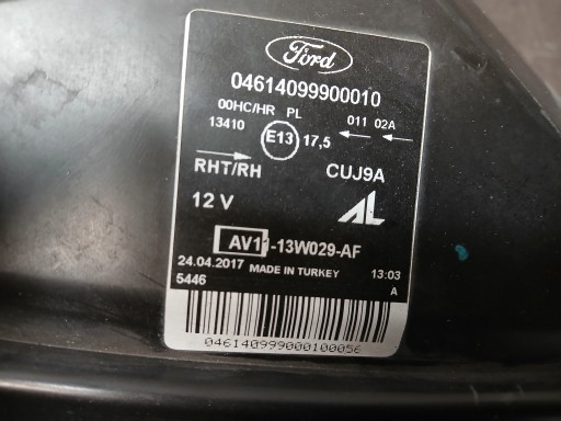 LAMPA FAR LAMPE FAROVI  PREDNJA STRANA DESNA LIJEVA FORD B MAX 12- AV11-13W029AF AV11-13W030AF