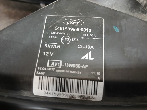 LAMPA FAR LAMPE FAROVI  PREDNJA STRANA DESNA LIJEVA FORD B MAX 12- AV11-13W029AF AV11-13W030AF