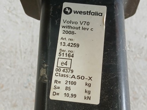 KUKA ZA VUČU VOLVO V70 08- 13,4259