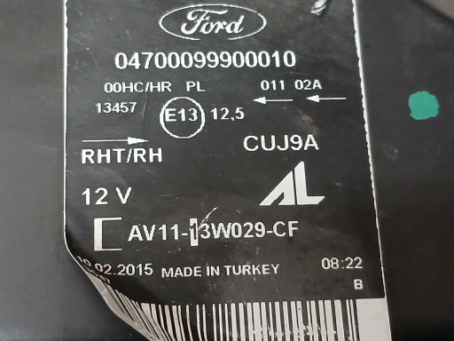 LAMPA FAR PREDNJA STRANA DESNA FORD B MAX LEČA AV11-13W029-CF