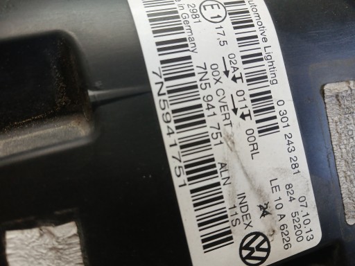LAMPA FAR PREDNJA STRANA LIJEVA SEAT ALHAMBRA XENON 7N5941751 10-