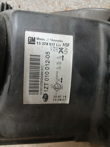 LAMPA FAR PREDNJA STRANA LIJEVA OPEL ASTRA J IV 4 XENON ZAKRETNI 13374517 LAMPA FAR PREDNJA STRANA LIJEVA OPEL ASTRA J IV 4 XENON ZAKRETNI 13374517