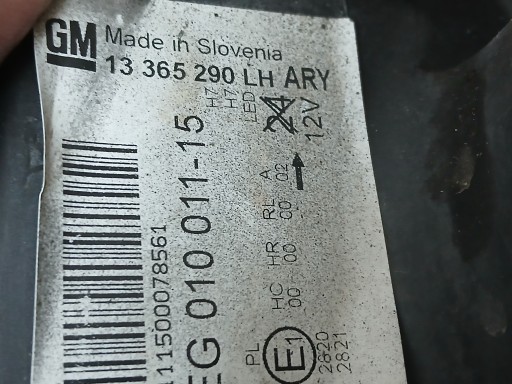 LAMPA FAR PREDNJA STRANA LIJEVA OPEL ASTRA J IV 4 LED 13365290 LAMPA FAR PREDNJA STRANA LIJEVA OPEL ASTRA J IV 4 LED 13365290