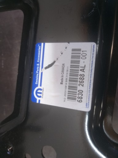 BLATOBRAN DESNA STRANA PREDNJA FARTUCH POJAČANJE JEEP WRANGLER 18- 6830 2688 AL BLATOBRAN DESNA STRANA PREDNJA FARTUCH POJAČANJE JEEP WRANGLER 18- 6830 2688 AL